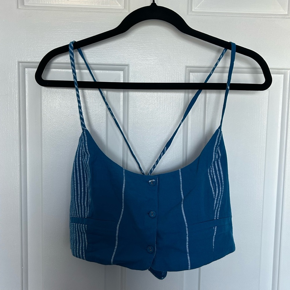 Free People Striped Blue and White Ensemble - Picture 4 of 7